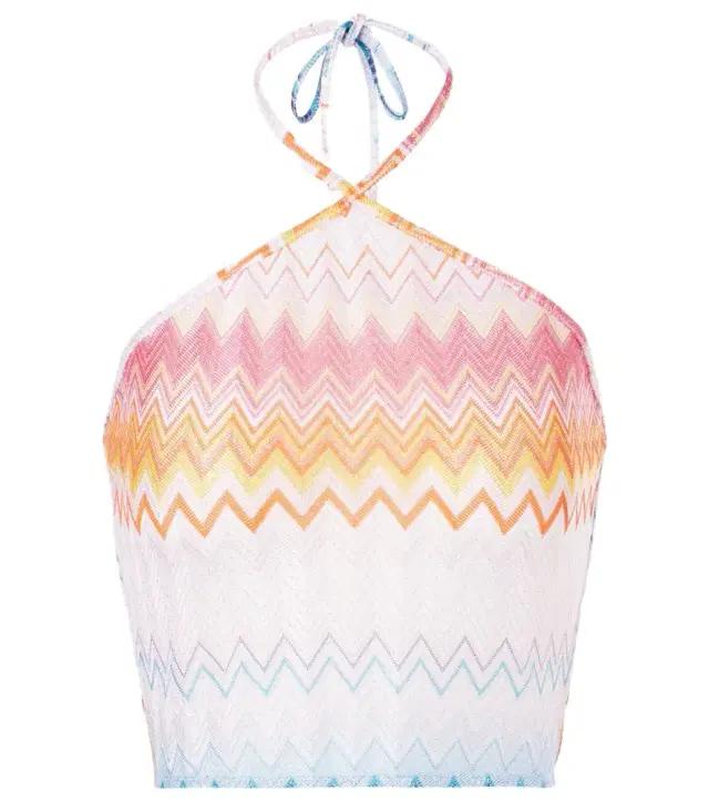 Missoni Zigzag halterneck crop top