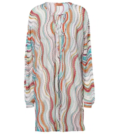 Missoni Printed lamé beach cover-up | Thumbnail 1 Missoni Printed lamé beach cover-up | Thumbnail 1