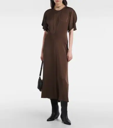 Isabel Marant Keany satin midi dress | Thumbnail 4
