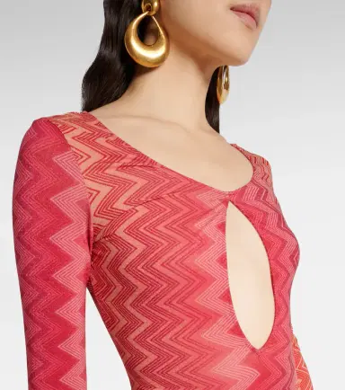 Missoni Chevron lamé midi dress | Thumbnail 3