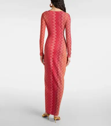 Missoni Chevron lamé midi dress | Thumbnail 4