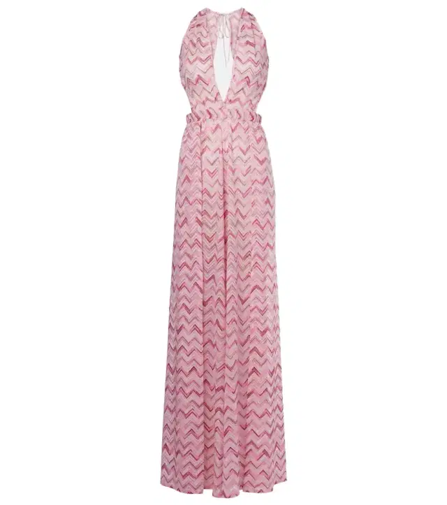 Zigzag halterneck jumpsuit