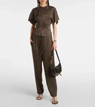 Isabel Marant Kendry satin wide-leg pants | Thumbnail 2