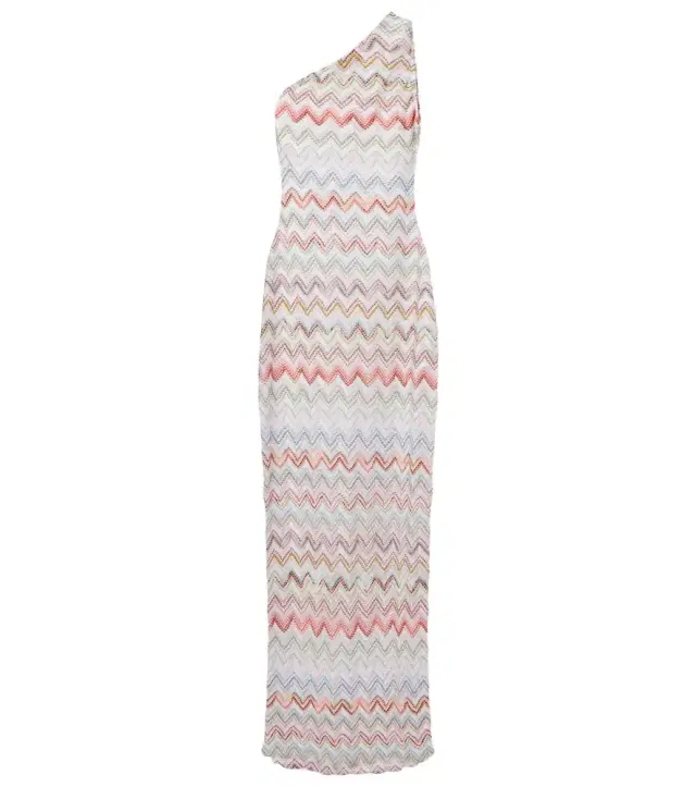 Zigzag crochet maxi dress