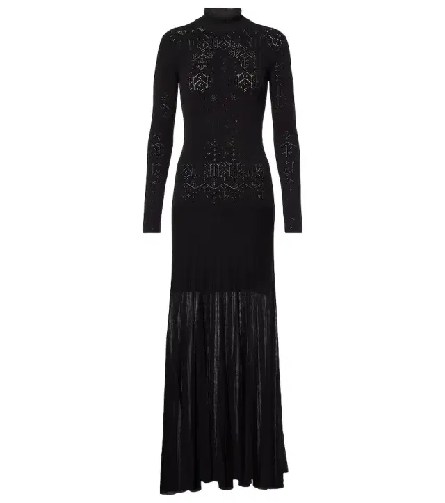 Isabel Marant Gisole pointelle turtleneck maxi dress