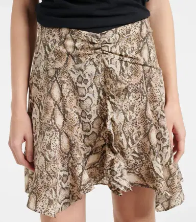 Isabel Marant Ozany snake-print silk-blend miniskirt | Thumbnail 4