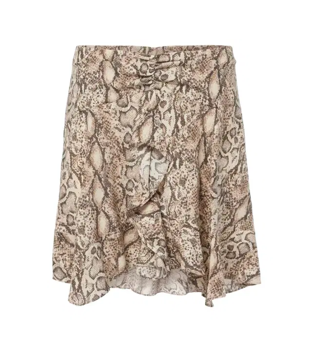 Isabel Marant Ozany snake-print silk-blend miniskirt