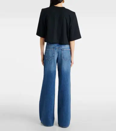 Isabel Marant Zaely cropped cotton jersey T-shirt | Thumbnail 6