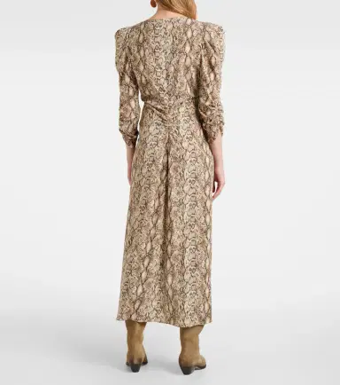 Isabel Marant Albini printed silk-blend midi dress | Thumbnail 4