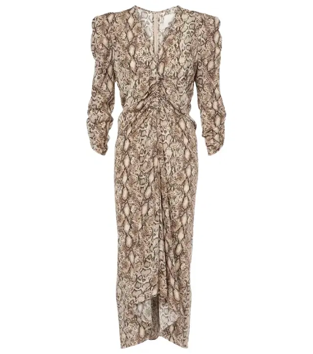 Isabel Marant Albini printed silk-blend midi dress