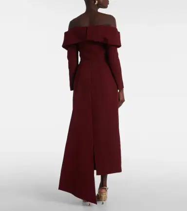 Emilia Wickstead Derika off-shoulder crêpe midi dress | Thumbnail 2