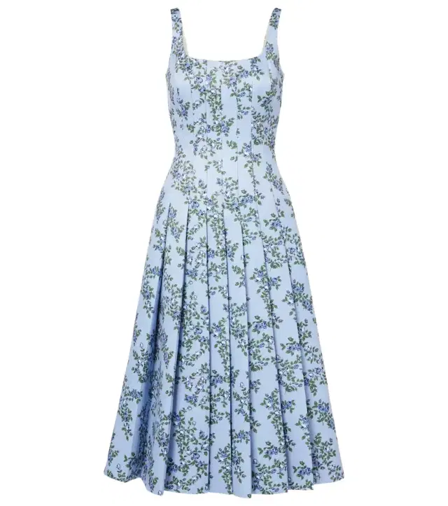 Emilia Wickstead Adele floral pleated midi dress