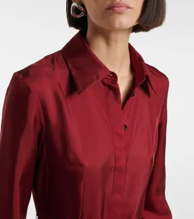 Emilia Wickstead Riko belted silk twill shirt dress | Thumbnail 6