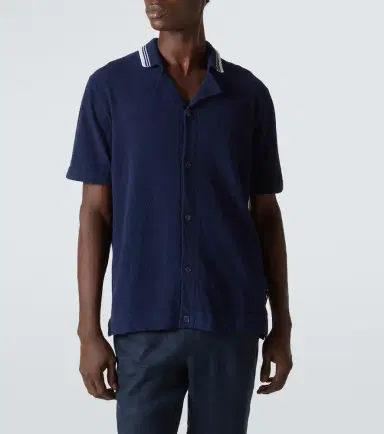 Orlebar Brown Tiernan cotton-blend bouclé shirt | Thumbnail 2