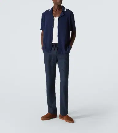 Orlebar Brown Tiernan cotton-blend bouclé shirt | Thumbnail 4