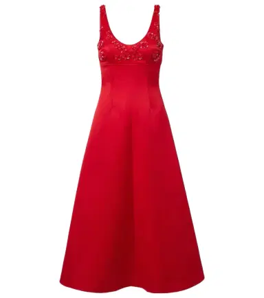 Emilia Wickstead Abella embellished satin midi dress | Thumbnail 1