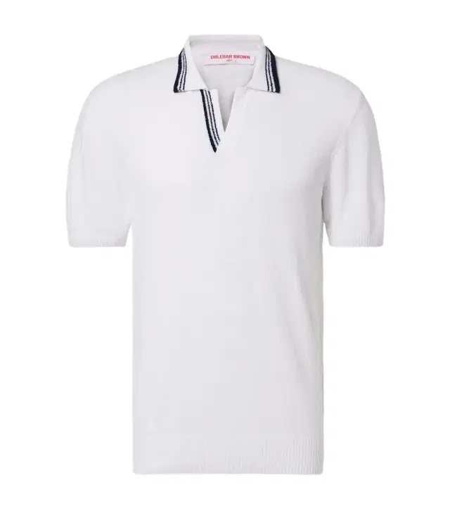 Orlebar Brown Horton cotton-blend bouclé polo shirt