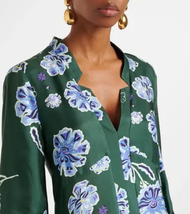 Dorothee Schumacher Big Garden floral silk twill midi dress | Thumbnail 3