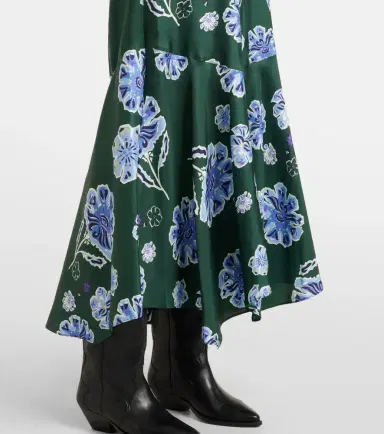 Dorothee Schumacher Big Garden floral silk twill midi dress | Thumbnail 4