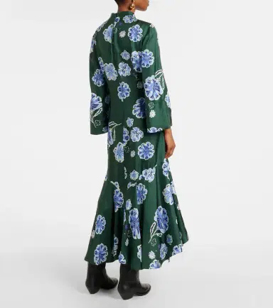 Dorothee Schumacher Big Garden floral silk twill midi dress | Thumbnail 5