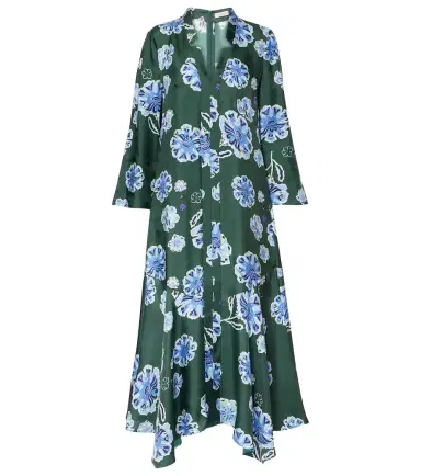 Dorothee Schumacher Big Garden floral silk twill midi dress | Thumbnail 1