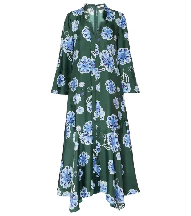 Dorothee Schumacher Big Garden floral silk twill midi dress