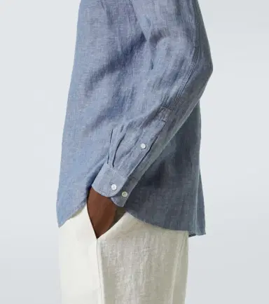 Orlebar Brown Justin linen chambray shirt | Thumbnail 2