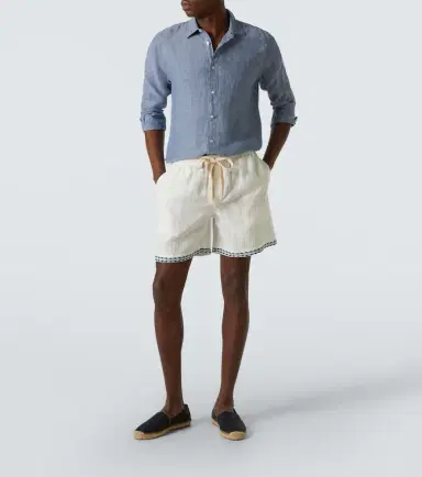 Orlebar Brown Justin linen chambray shirt | Thumbnail 4