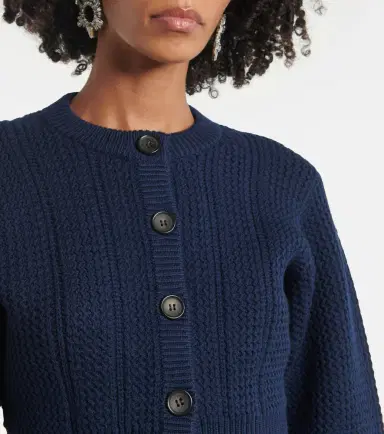 Emilia Wickstead Albert cropped wool cardigan | Thumbnail 3
