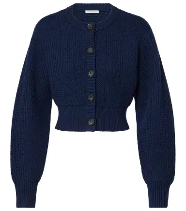 Emilia Wickstead Albert cropped wool cardigan | Thumbnail 1