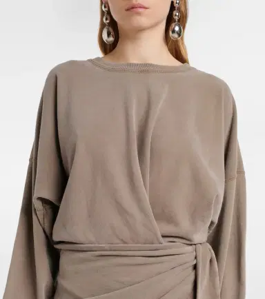 Marant Étoile Sandrina draped cotton midi dress | Thumbnail 5