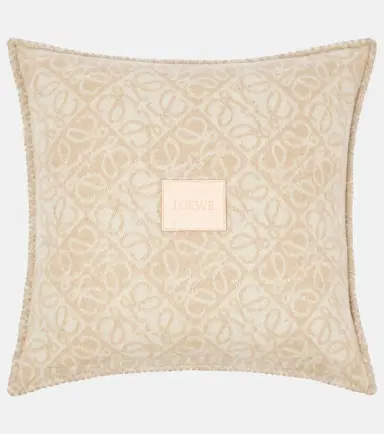 Loewe Anagram wool and cashmere cushion | Thumbnail 2