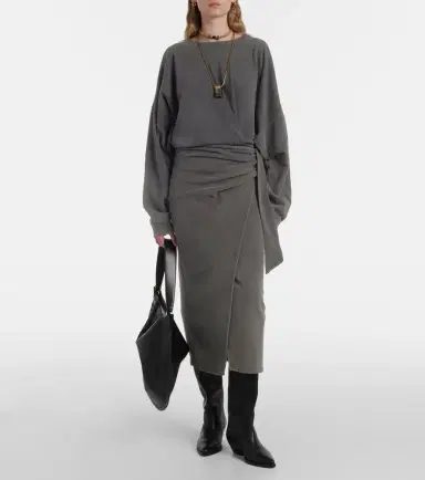 Marant Étoile Sandrina cotton jersey sweatshirt dress | Thumbnail 4