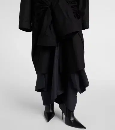 Balenciaga Gathered tie-front cotton shirt dress | Thumbnail 5