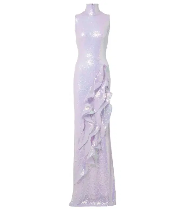 Maticevski Radiella Wave ruffled sequined gown