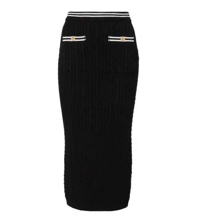 Alessandra Rich Cable-knit cotton midi skirt