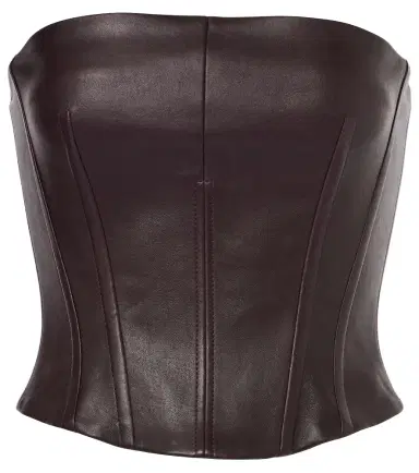 STOULS Rosalia strapless leather top | Thumbnail 1