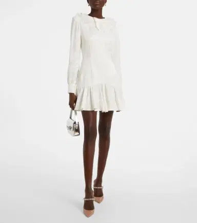 Alessandra Rich Bow-detail floral jacquard minidress | Thumbnail 6