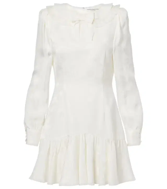 Alessandra Rich Bow-detail floral jacquard minidress