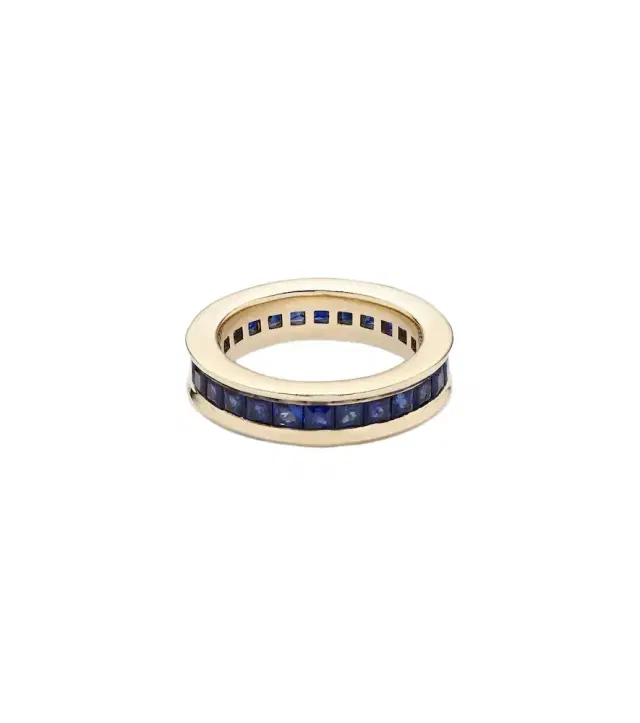 Octavia Elizabeth Ivy Eternity 18kt gold ring with sapphire