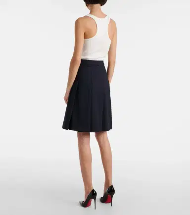 Alessandra Rich Pleated wool-blend miniskirt | Thumbnail 3