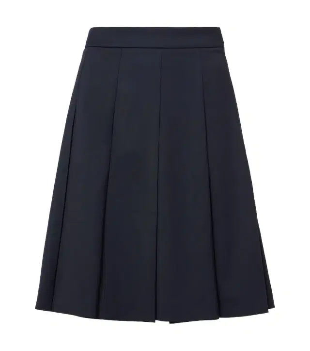 Alessandra Rich Pleated wool-blend miniskirt