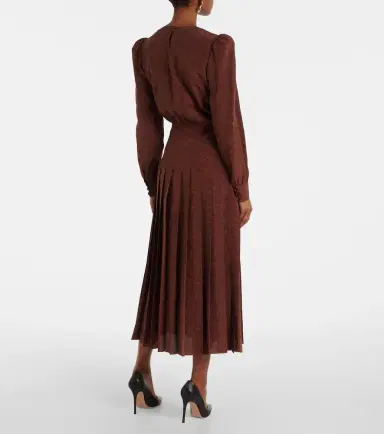 Alessandra Rich Leopard-print silk midi dress | Thumbnail 2