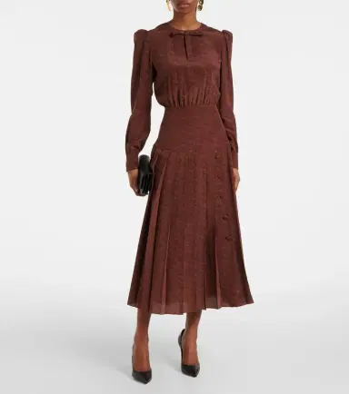 Alessandra Rich Leopard-print silk midi dress | Thumbnail 4