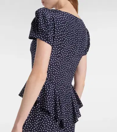 Alessandra Rich Polka-dot silk midi dress | Thumbnail 2