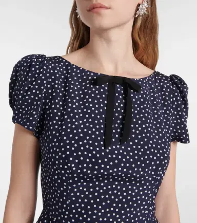 Alessandra Rich Polka-dot silk midi dress | Thumbnail 3
