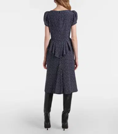 Alessandra Rich Polka-dot silk midi dress | Thumbnail 4