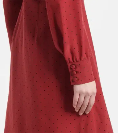 Alessandra Rich Polka-dot silk midi dress | Thumbnail 2