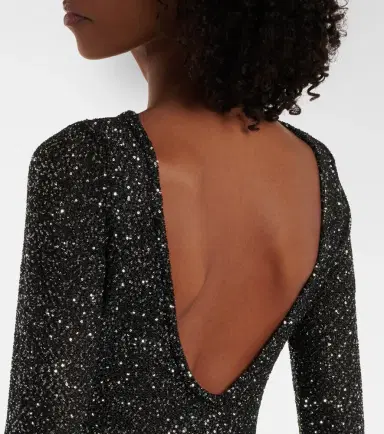Alessandra Rich Sequined open-back gown | Thumbnail 3