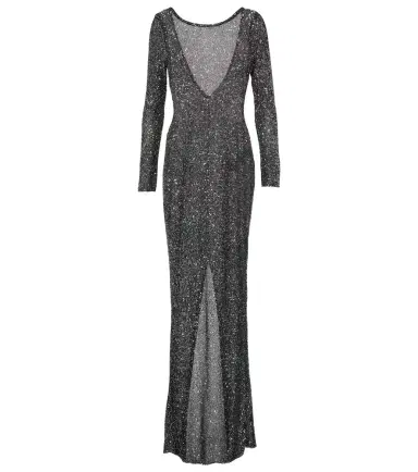 Alessandra Rich Sequined open-back gown | Thumbnail 1